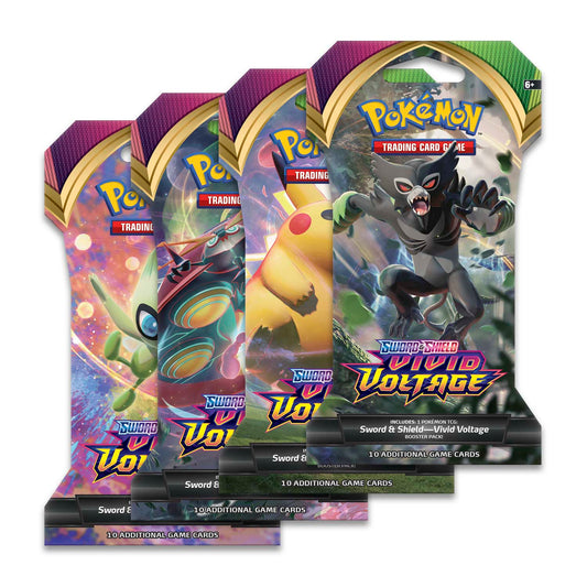 10x Vivid Voltage Pokemon Booster Packs (Sleeved)